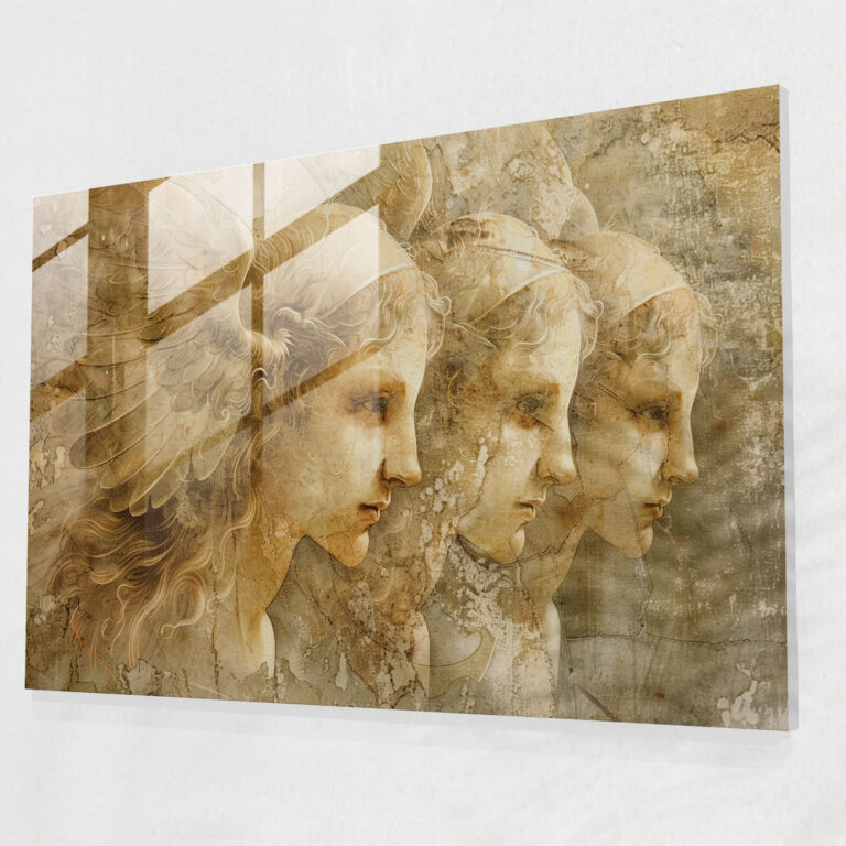 Leonardo Da Vinci Home Decoration - Leonardo Da Vinci, Glass Print, Leonardo Da Vinci, Serene Expressions