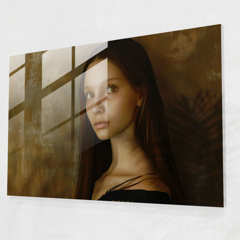 Leonardo Da Vinci Glass Wall Art - Young Woman Portrait - Leonardo Da Vinci, Leonardo Da Vinci, Glass Art, Glass Wall Art