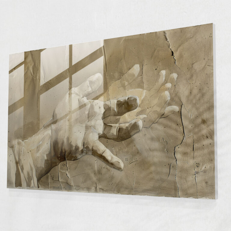 Leonardo Da Vinci Glass Print - Study Of Hands - Leonardo Da Vinci, Glass Print, Modern Art, Glass Wall Art