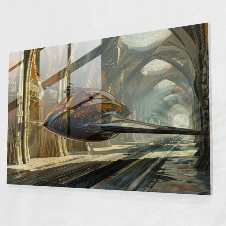 Leonardo Da Vinci Glass Wall Art Flying Machine - Leonardo Da Vinci, Glass Art, Leonardo Da Vinci, Wall Decoration