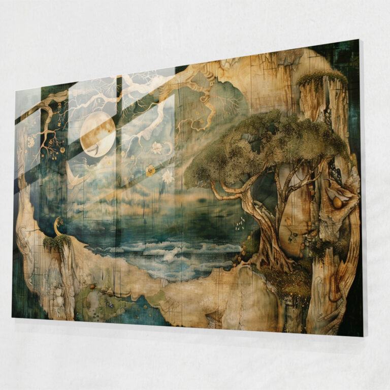 Leonardo Da Vinci Home Decoration Nature Depictions - Leonardo Da Vinci, Glass Print, Modern Art, Leonardo Da Vinci