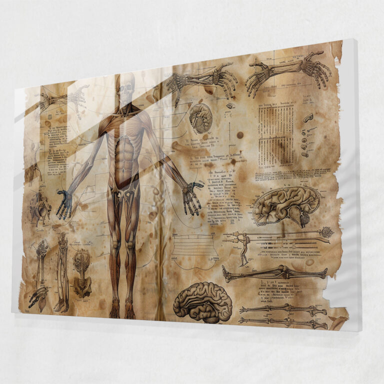 Leonardo Da Vinci Glass Print - Leonardo Da Vinci, Glass Print, Home Decoration, Classical Art