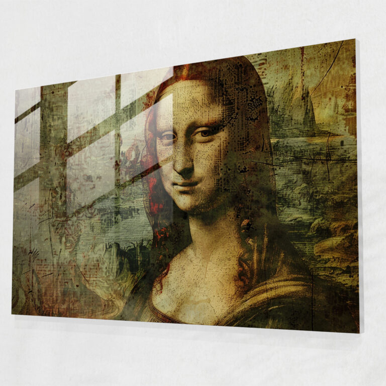 Leonardo Da Vinci Glass Wall Art - Leonardo Da Vinci, Glass Wall Art, Mysterious Woman, Elegance