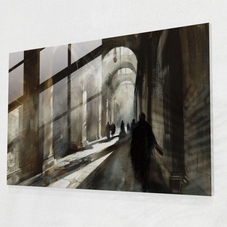 Leonardo Da Vinci Glass Wall Art - Leonardo Da Vinci, Light And Shadow, Glass Wall Art, Drama