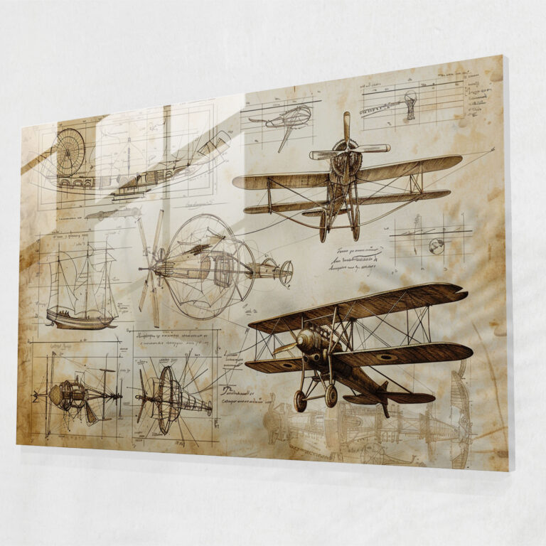 Leonardo Da Vinci Glass Print - Leonardo Da Vinci, Home Decoration, Glass Art, Wall Decoration