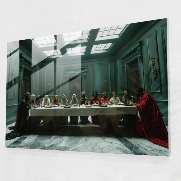 Leonardo Da Vinci Modern Art - Leonardo Da Vinci, Glass Art, Wall Decoration, Glass Wall Art