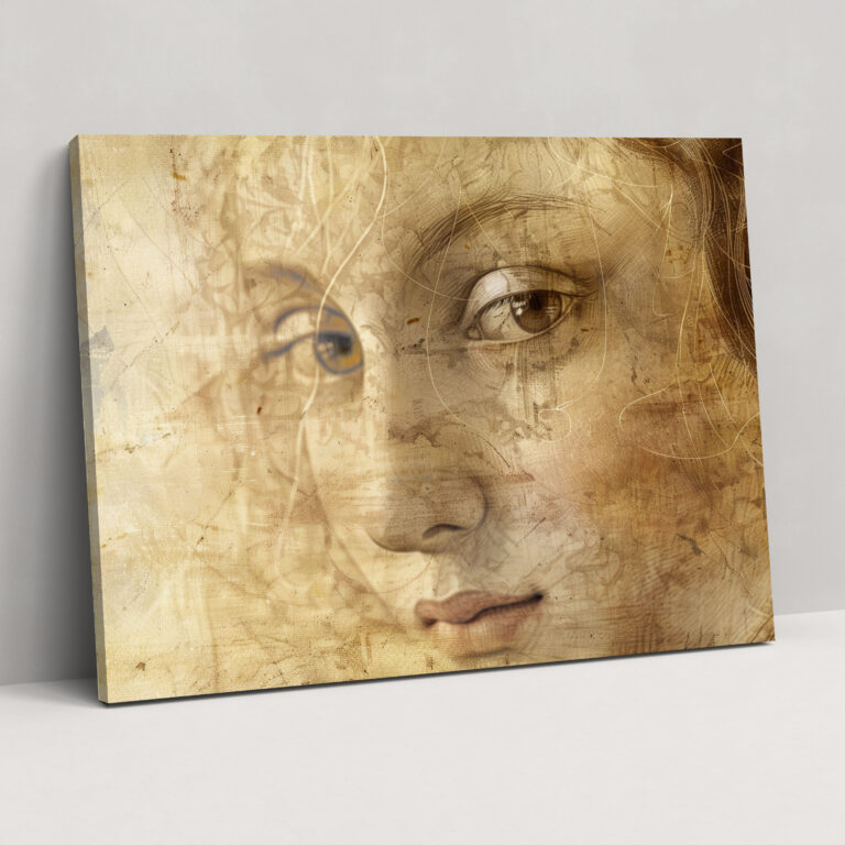Mysterious Woman Leonardo Da Vinci Style Wall Art - Leonardo Da Vinci, Wall Decoration, Wall Art, Home Decoration