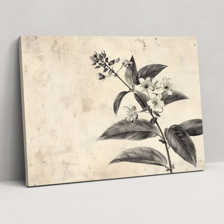 Botanical Leonardo Da Vinci Style Canvas Print - Leonardo Da Vinci, Home Decoration, Canvas Print, Wall Art
