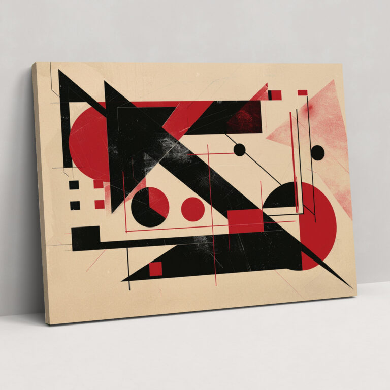 Geometric Abstract Leonardo Da Vinci Style Wall Art - Leonardo Da Vinci, Home Decoration, Wall Art, Leonardo Da Vinci Style
