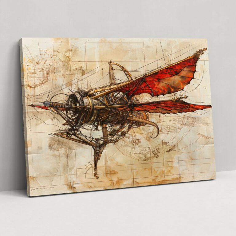 Leonardo Da Vinci Style Wall Art - Leonardo Da Vinci, Canvas Print, Home Decoration, Wall Art