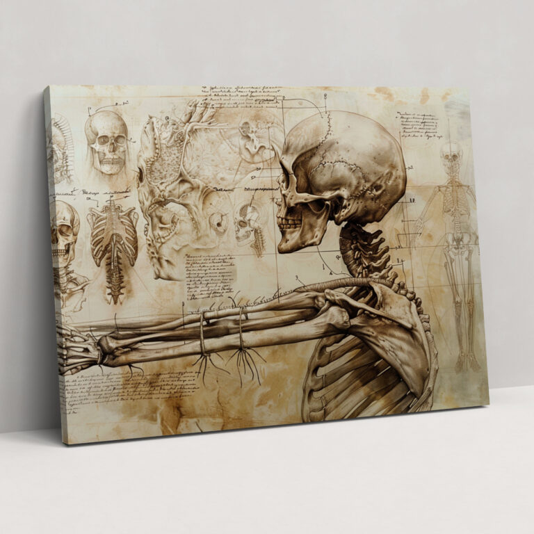 Leonardo Da Vinci Anatomy Canvas Print - Leonardo Da Vinci, Home Decoration, Wall Art, Canvas Print