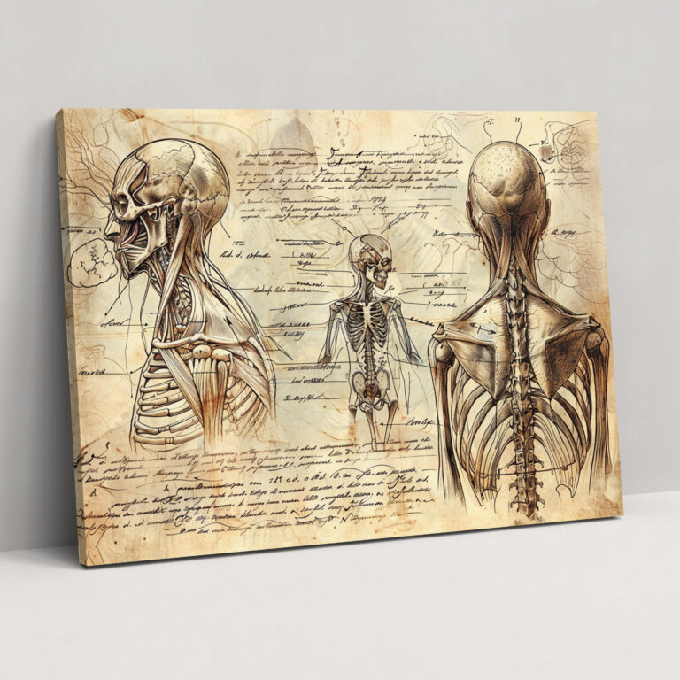 Leonardo Da Vinci Anatomy Studies Canvas Print - Leonardo Da Vinci, Canvas Print, Leonardo Da Vinci, Wall Art
