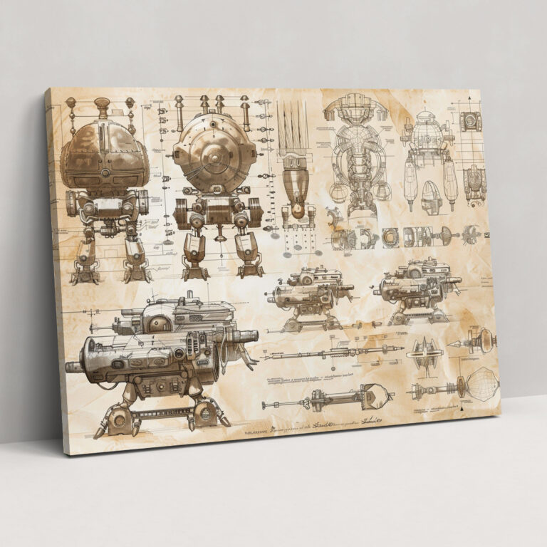 Leonardo Da Vinci War Machines Wall Art - Leonardo Da Vinci, Canvas Wall Art, Canvas, Leonardo Da Vinci