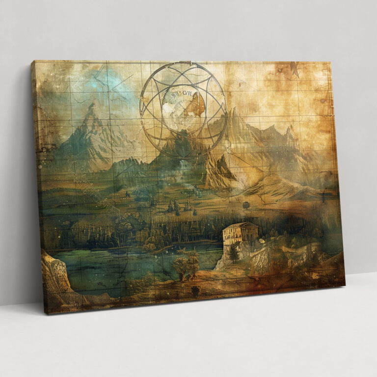 Leonardo Da Vinci Canvas Print - Serene Landscape With Hidden Symbols - Leonardo Da Vinci, Home Decoration, Leonardo Da Vinci, Wall Decoration