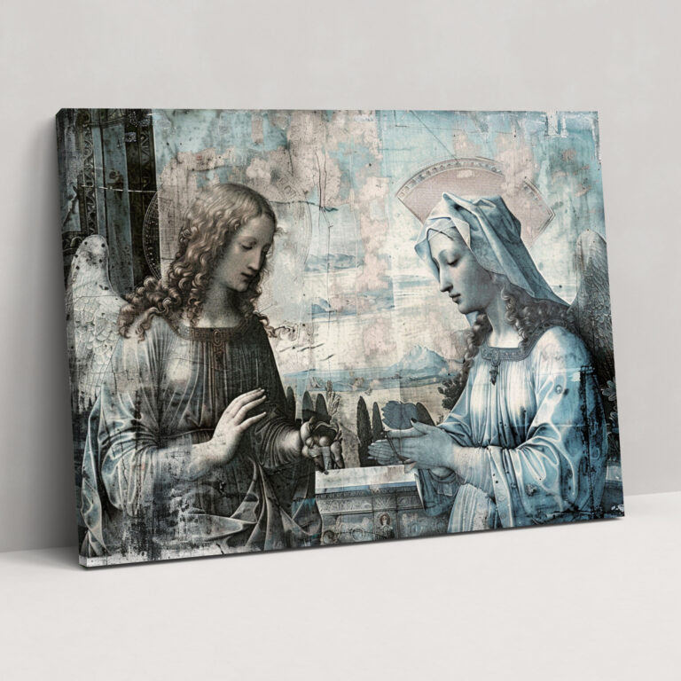 Leonardo Da Vinci The Annunciation Canvas Print - Leonardo Da Vinci, Wall Art, Leonardo Da Vinci, Home Decoration