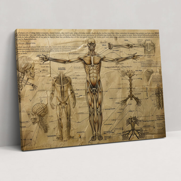 Leonardo Da Vinci Canvas Print - Leonardo Da Vinci, Canvas, Anatomy, Wall Art