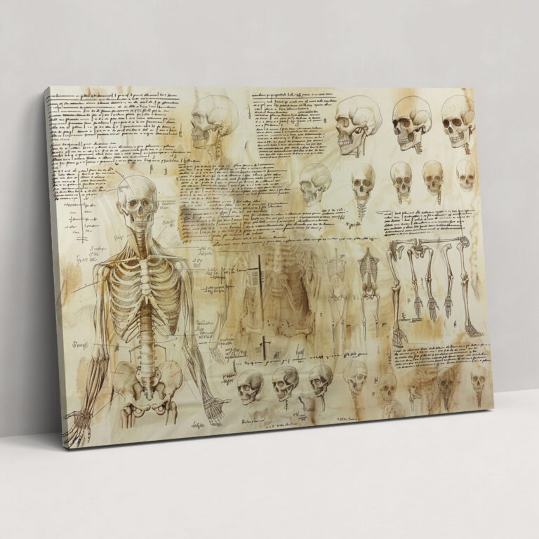 Leonardo Da Vinci Human Anatomy Canvas Print - Leonardo Da Vinci, Home Decoration, Wall Art, Canvas Wall Art