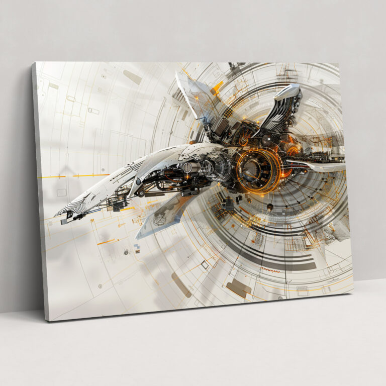 Futuristic Leonardo Da Vinci Wall Art - Leonardo Da Vinci, Wall Art, Leonardo Da Vinci, Wall Decoration