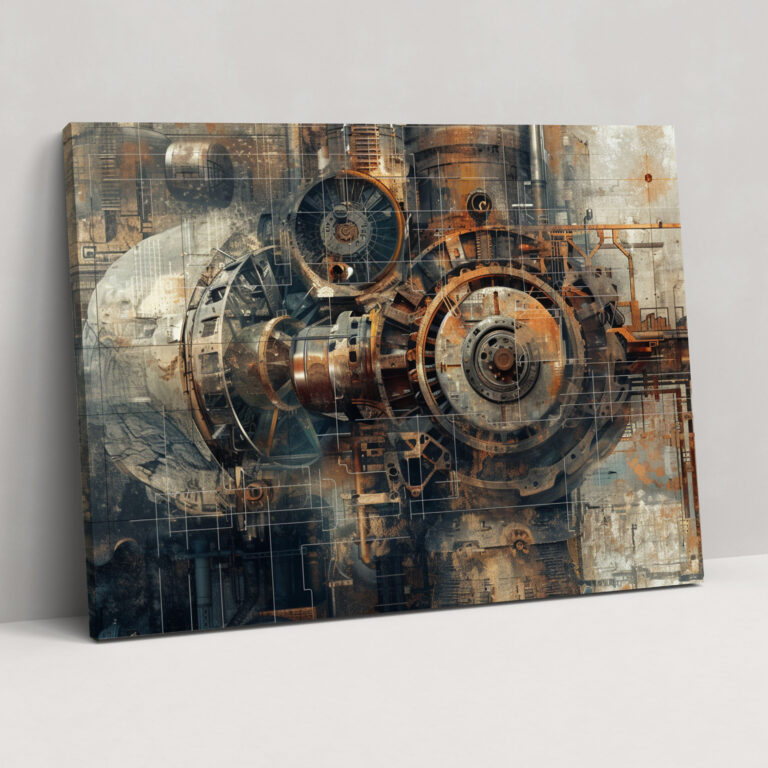 Industrial Machinery Canvas Print - Leonardo Da Vinci, Wall Decoration, Wall Art, Home Decoration