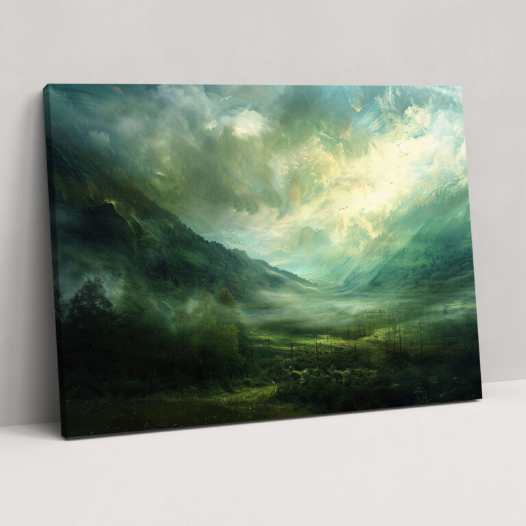 Ethereal Landscape Wall Decoration - Leonardo Da Vinci, Canvas Print, Wall Decoration, Leonardo Da Vinci