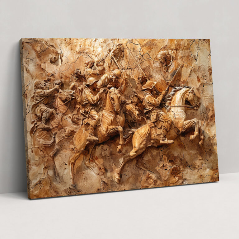 Battle Of Anghiari Canvas Print - Leonardo Da Vinci, Canvas Print, Wall Decoration, Leonardo Da Vinci