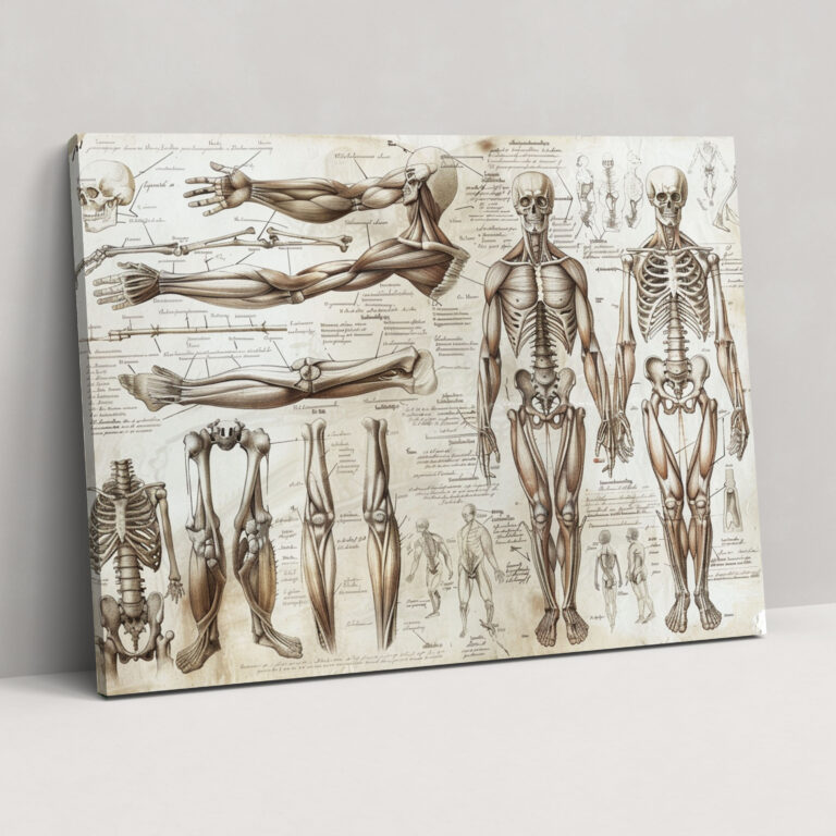 Anatomy Canvas Print - Leonardo Da Vinci, Canvas Wall Art, Leonardo Da Vinci, Canvas Print