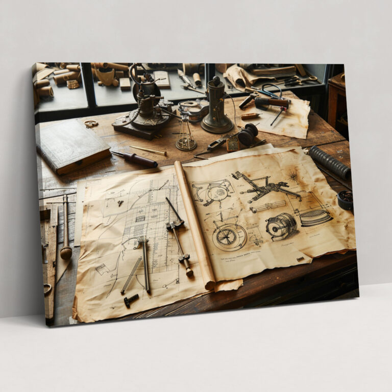 Inventor's Canvas Print - Leonardo Da Vinci, Canvas, Home Decoration, Wall Decoration