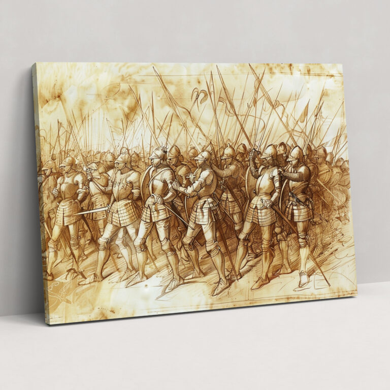 Battle Scene Wall Art - Leonardo Da Vinci, Leonardo Da Vinci, Wall Decoration, Home Decoration