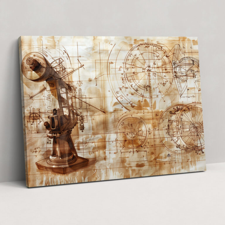 Leonardo Da Vinci Wall Art - Machinery Designs Canvas Print - Leonardo Da Vinci, Canvas Wall Art, Home Decoration, Wall Art