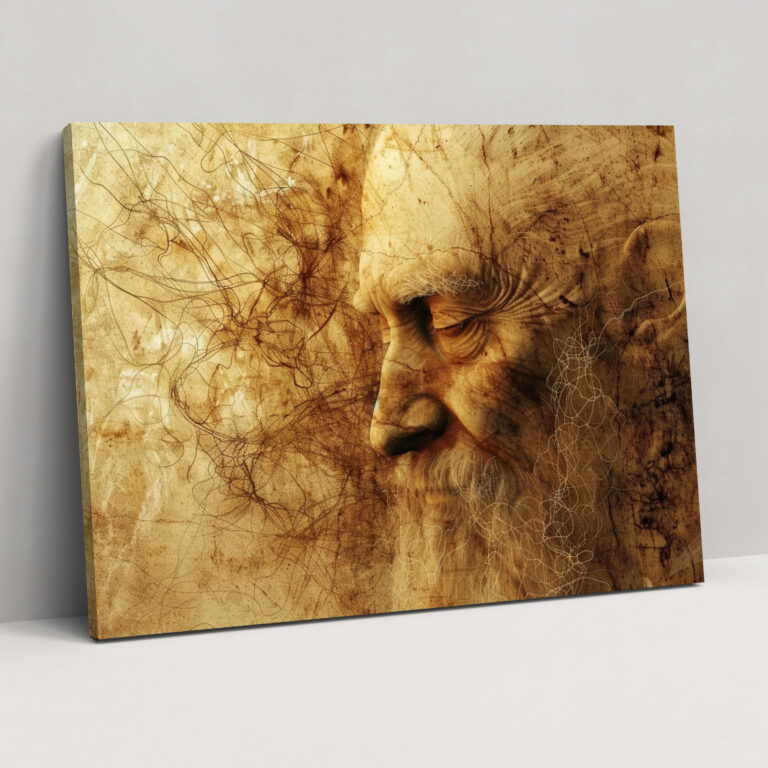 Daunting Portraits Leonardo Da Vinci Wall Art - Leonardo Da Vinci, Canvas Wall Art, Canvas, Home Decoration