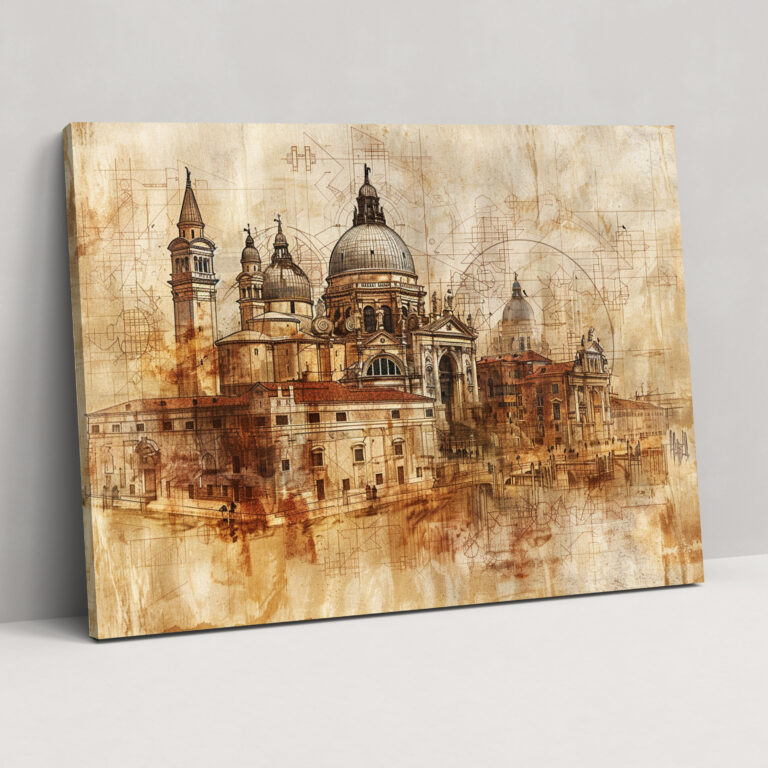 Architectural Wonders Canvas Print - Leonardo Da Vinci, Canvas, Wall Decoration, Leonardo Da Vinci