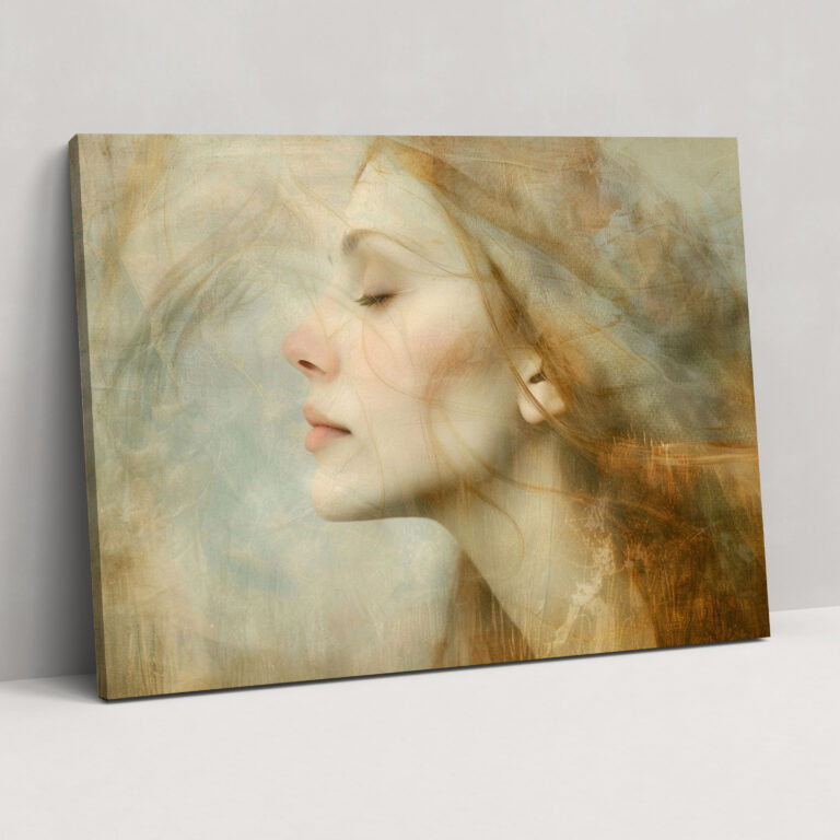 Ethereal Portrait Canvas Print - Leonardo Da Vinci, Wall Decoration, Leonardo Da Vinci, Home Decoration