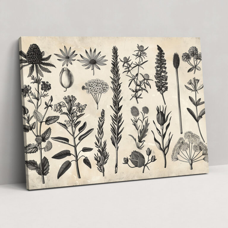 Botanical Illustration Canvas Print - Leonardo Da Vinci, Canvas Print, Wall Decoration, Home Decoration