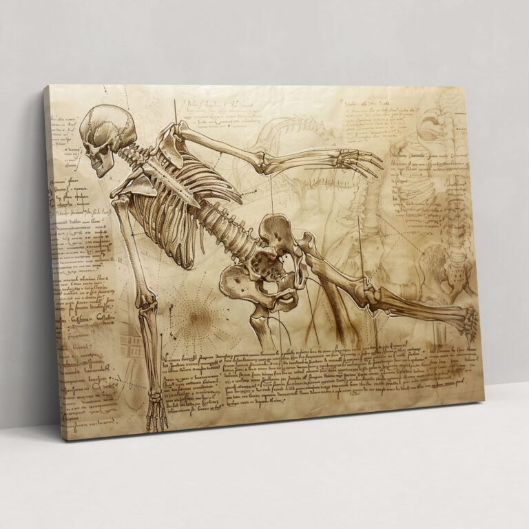 Leonardo Da Vinci Wall Art - Anatomical Sketches Canvas Print - Leonardo Da Vinci, Canvas Print, Canvas, Home Decoration