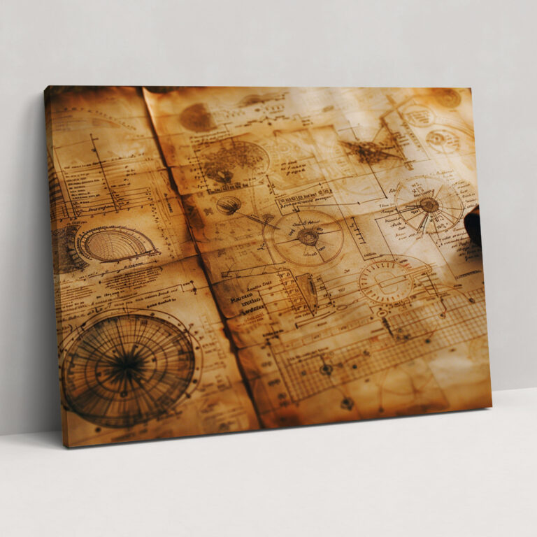 Leonardo Da Vinci Wall Decoration - Scientific Diagrams Canvas Print - Leonardo Da Vinci, Leonardo Da Vinci, Canvas Print, Home Decoration