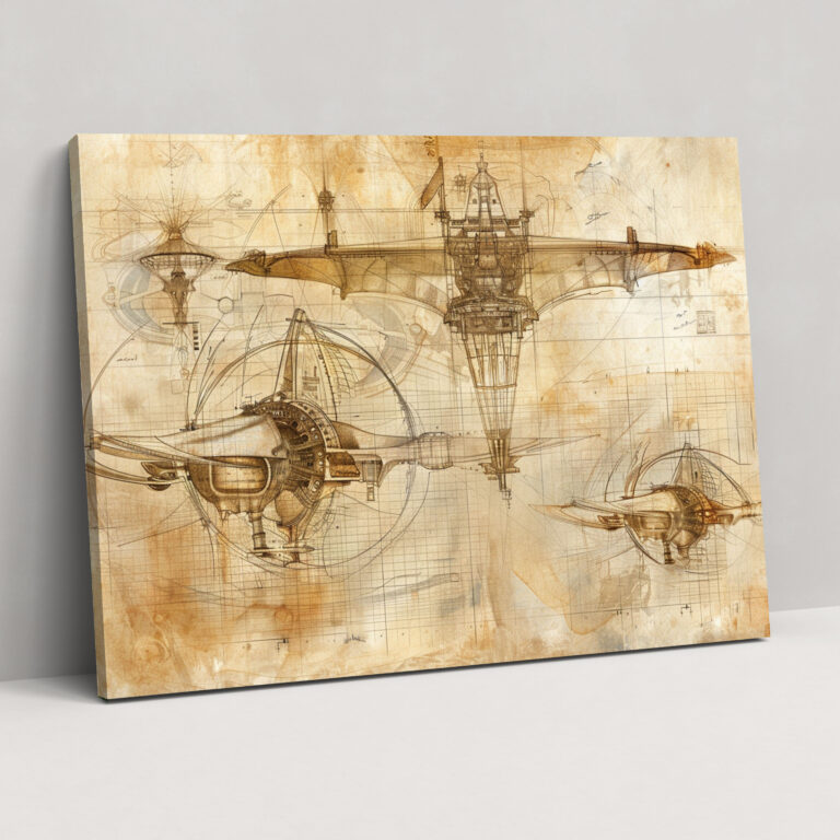 Leonardo Da Vinci Flying Machine Canvas Print - Leonardo Da Vinci, Leonardo Da Vinci, Canvas, Canvas Wall Art