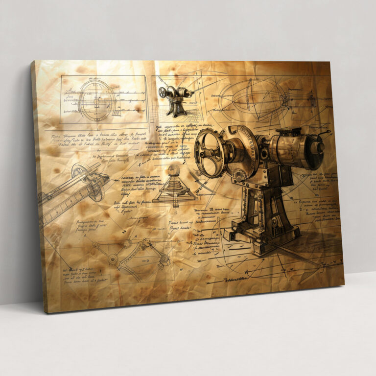Leonardo Da Vinci Sketches Of Inventions Canvas Print - Leonardo Da Vinci, Canvas Print, Leonardo Da Vinci, Canvas Wall Art