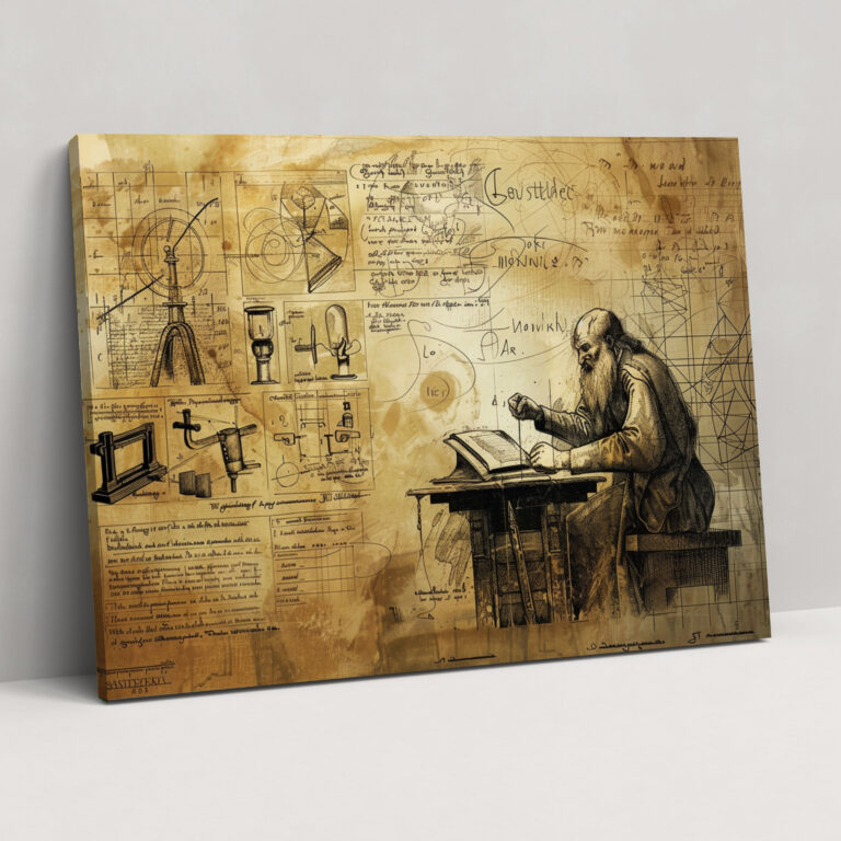 Leonardo Da Vinci Scientific Studies Canvas Print - Leonardo Da Vinci, Canvas Wall Art, Canvas, Wall Decoration