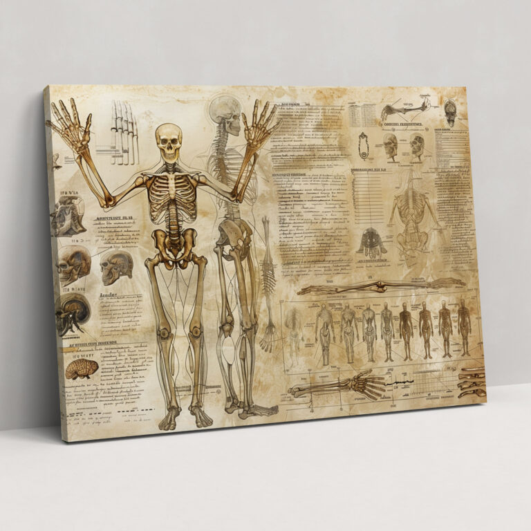 Anatomy By Leonardo Da Vinci Wall Art - Leonardo Da Vinci, Canvas Wall Art, Canvas, Home Decoration