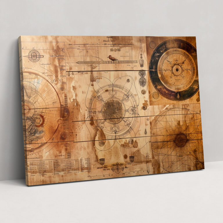 Leonardo Da Vinci Scientific Diagram Wall Decoration - Leonardo Da Vinci, Canvas, Canvas Wall Art, Home Decoration