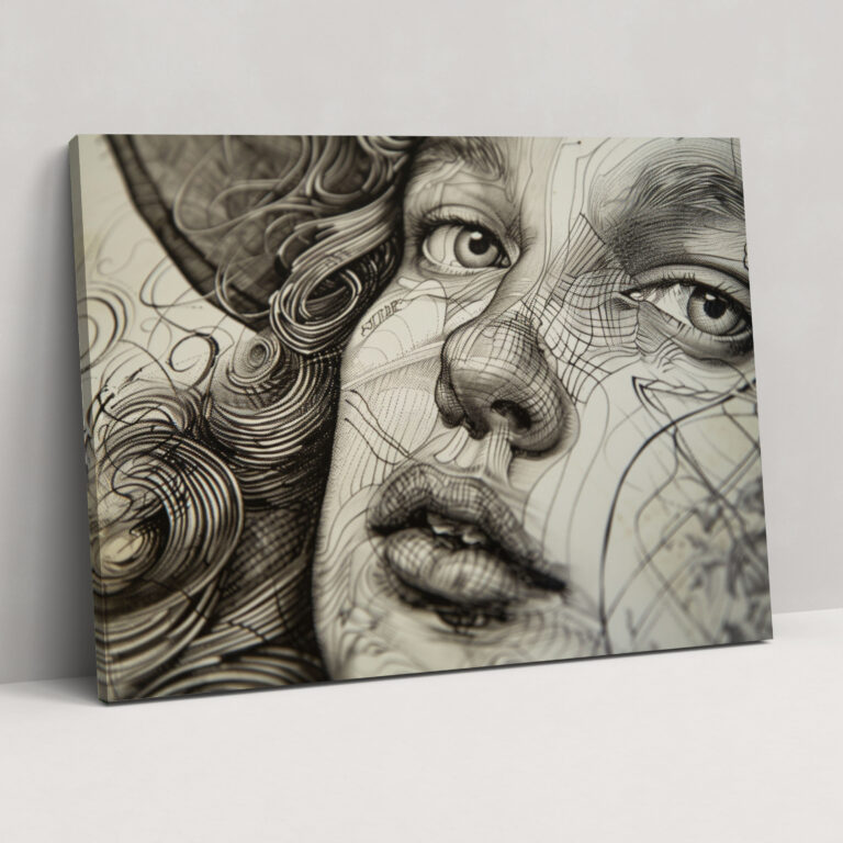 Intricate Portrait By Leonardo Da Vinci Wall Art - Leonardo Da Vinci, Home Decoration, Wall Decoration, Leonardo Da Vinci