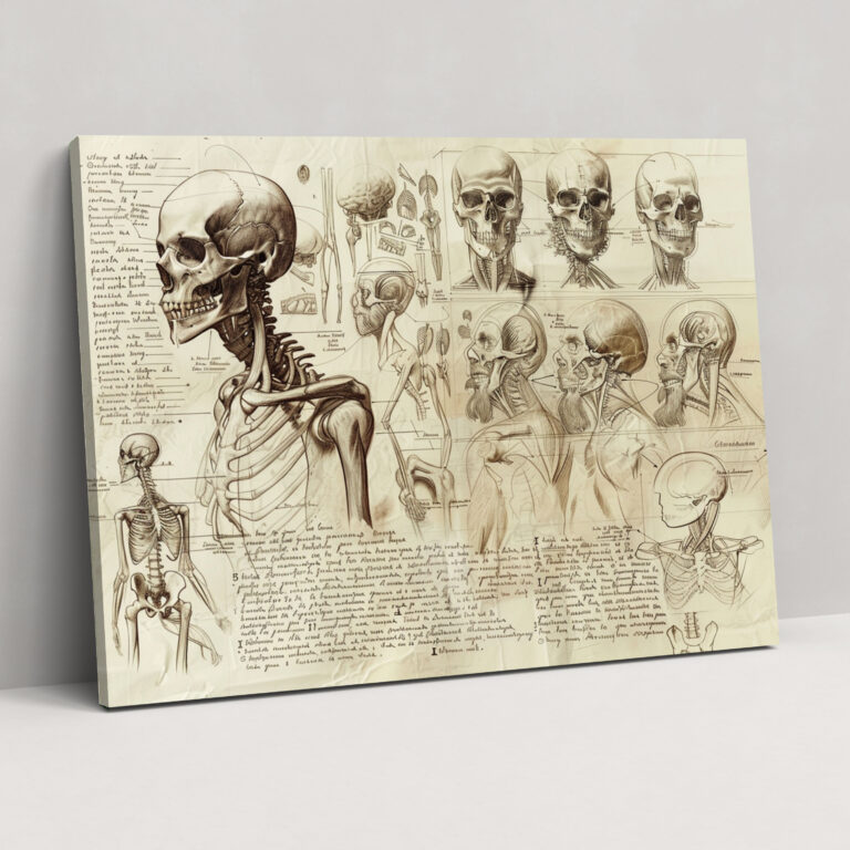 Anatomical Leonardo Da Vinci Wall Art - Leonardo Da Vinci, Wall Decoration, Home Decoration, Canvas Wall Art