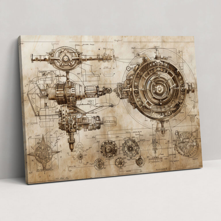 Leonardo Da Vinci Machinery Canvas Print - Leonardo Da Vinci, Leonardo Da Vinci, Wall Art, Canvas