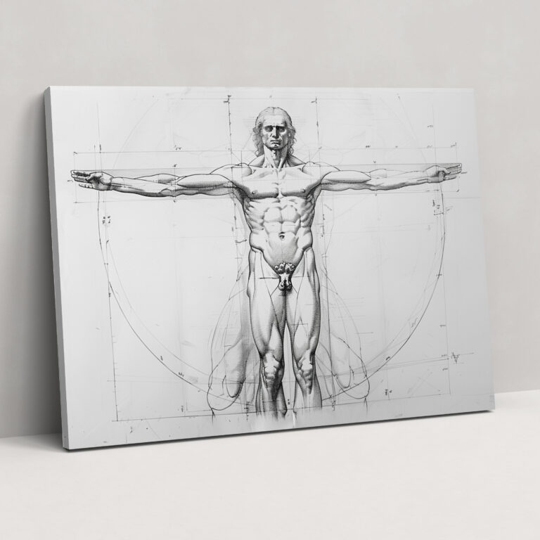 Human Proportions Wall Decoration - Leonardo Da Vinci, Wall Art, Home Decoration, Canvas