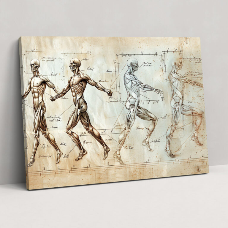 Leonardo Da Vinci Anatomy Canvas Print - Leonardo Da Vinci, Canvas Wall Art, Home Decoration, Leonardo Da Vinci