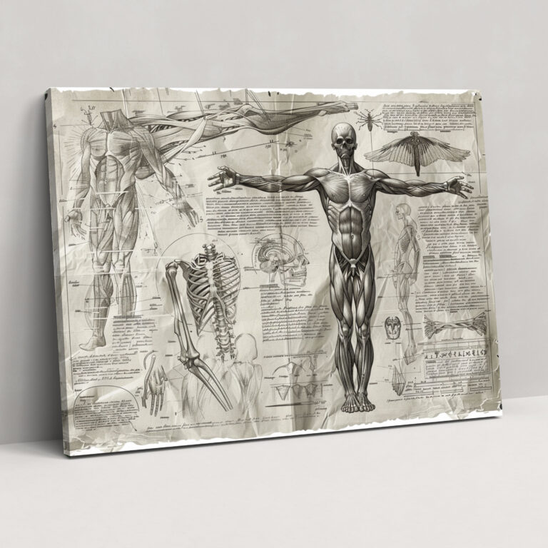 Leonardo Da Vinci Anatomical Canvas Print - Leonardo Da Vinci, Canvas Print, Canvas, Wall Decoration