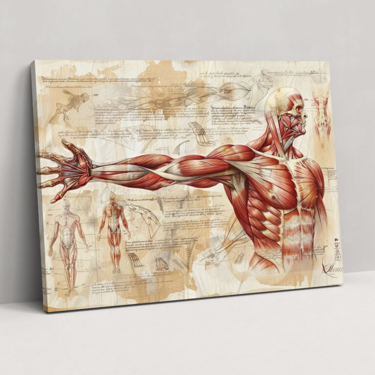 Human Anatomy Leonardo Da Vinci Canvas Print - Leonardo Da Vinci, Canvas Wall Art, Wall Art, Wall Decoration