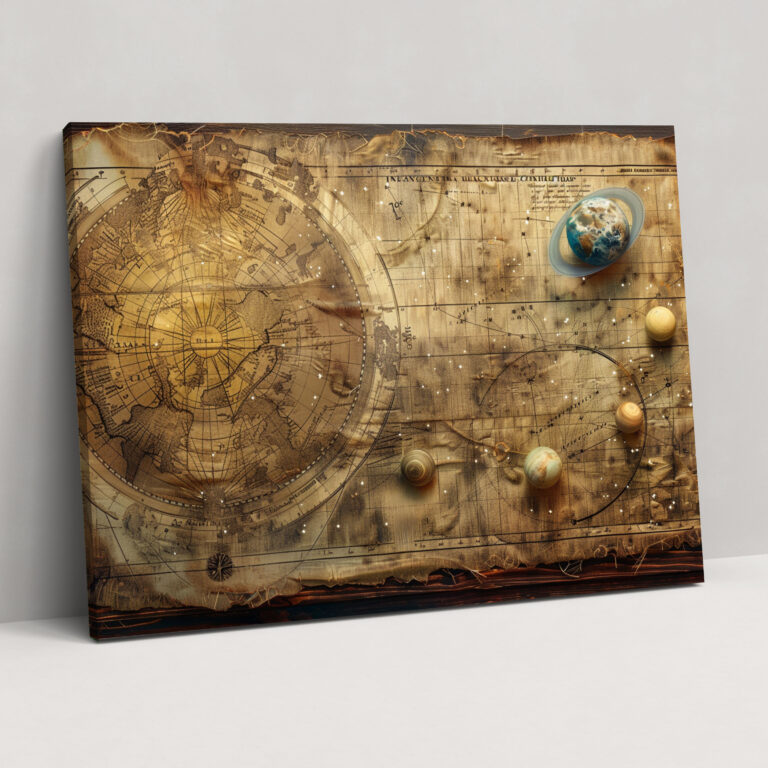 Celestial Map Leonardo Da Vinci Wall Art - Leonardo Da Vinci, Wall Decoration, Canvas Wall Art, Leonardo Da Vinci