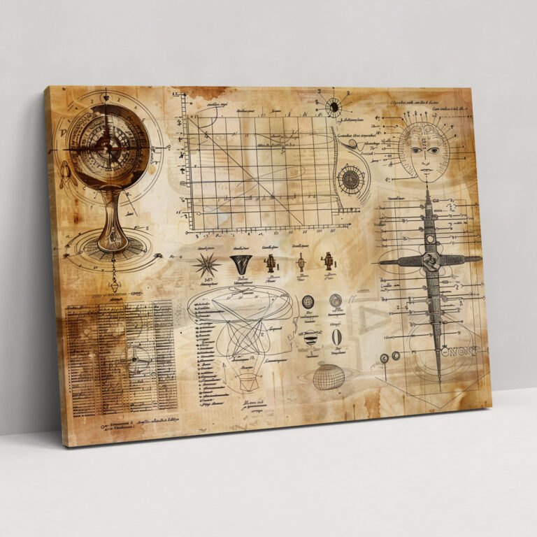 Da Vinci Scientific Diagrams Canvas Print - Leonardo Da Vinci, Canvas Wall Art, Home Decoration, Wall Decoration
