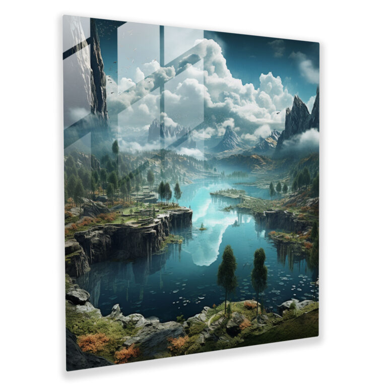Lenticular Glass Print - Surreal Digital Art Glass Wall Art - Lenticular, Wonder, Digital Art, Home Decoration